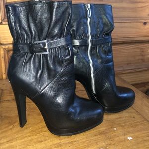 Michael Kors Black rouche ankles boots size 6.5